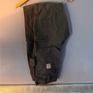 Carhartt Slim Fit Olive Brown Work Pants